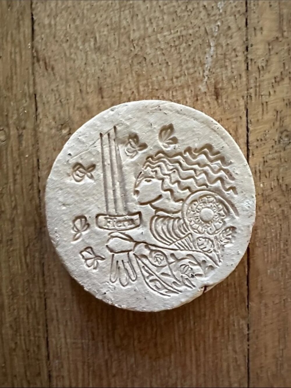 New Ffern terracotta scent diffusion stone female warrior handmade in Norfolk UK